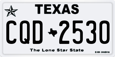 TX license plate CQD2530