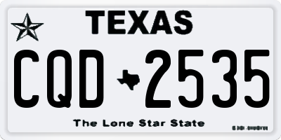 TX license plate CQD2535