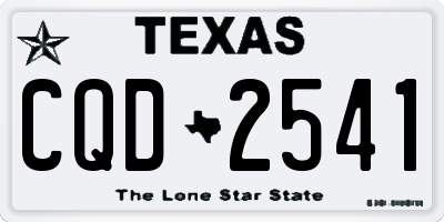 TX license plate CQD2541