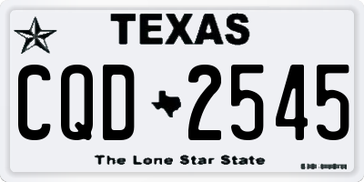 TX license plate CQD2545