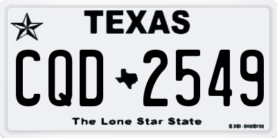 TX license plate CQD2549