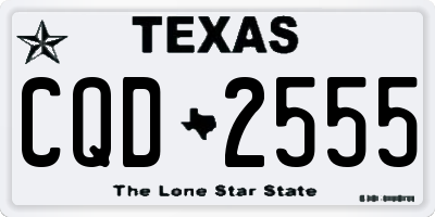 TX license plate CQD2555