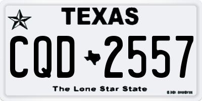 TX license plate CQD2557
