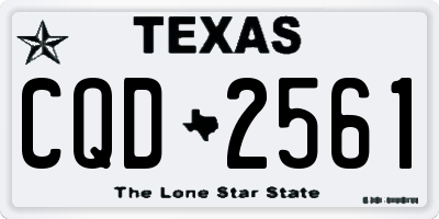 TX license plate CQD2561