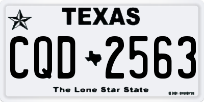 TX license plate CQD2563