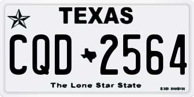 TX license plate CQD2564