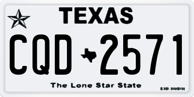 TX license plate CQD2571