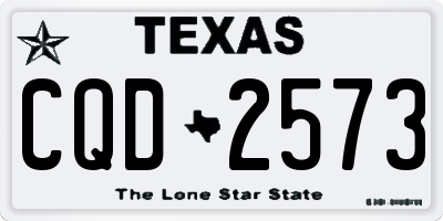 TX license plate CQD2573