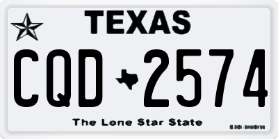 TX license plate CQD2574