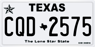 TX license plate CQD2575