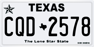 TX license plate CQD2578