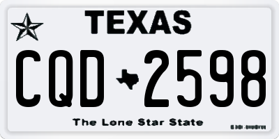 TX license plate CQD2598