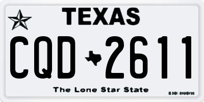 TX license plate CQD2611