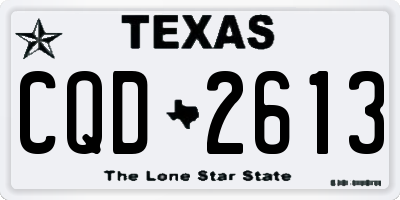 TX license plate CQD2613