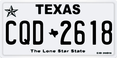 TX license plate CQD2618