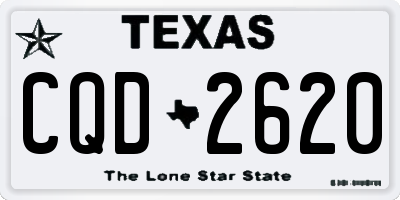 TX license plate CQD2620