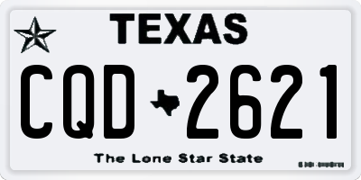 TX license plate CQD2621