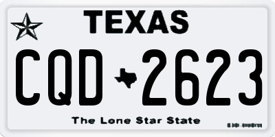 TX license plate CQD2623
