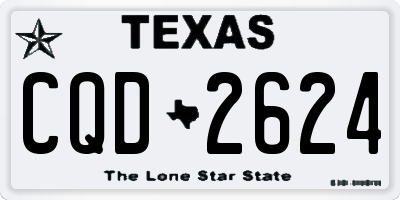 TX license plate CQD2624