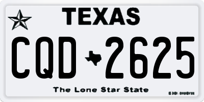 TX license plate CQD2625