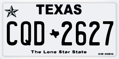 TX license plate CQD2627