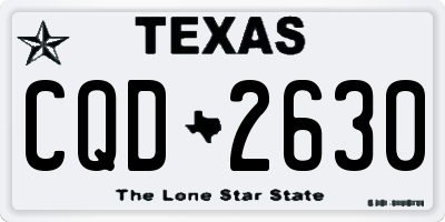 TX license plate CQD2630