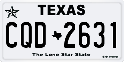 TX license plate CQD2631
