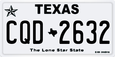 TX license plate CQD2632