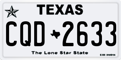 TX license plate CQD2633