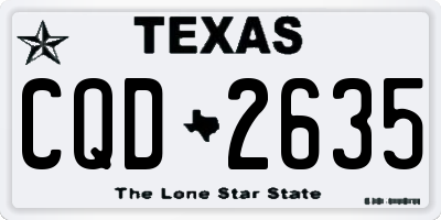 TX license plate CQD2635