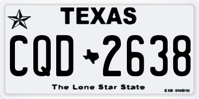 TX license plate CQD2638
