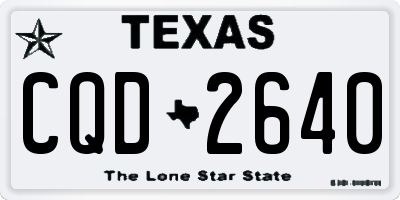 TX license plate CQD2640