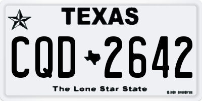 TX license plate CQD2642