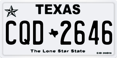 TX license plate CQD2646