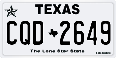 TX license plate CQD2649