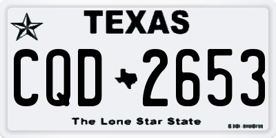 TX license plate CQD2653