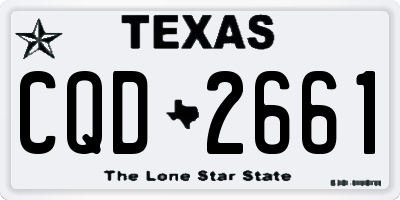 TX license plate CQD2661