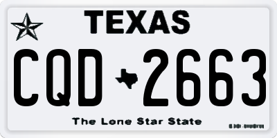 TX license plate CQD2663