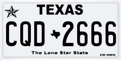 TX license plate CQD2666