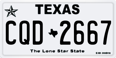 TX license plate CQD2667