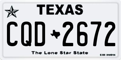 TX license plate CQD2672