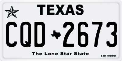 TX license plate CQD2673
