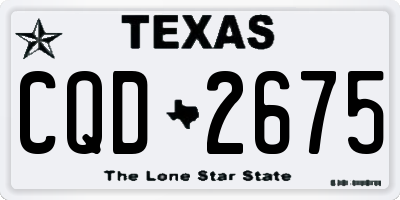 TX license plate CQD2675