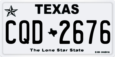 TX license plate CQD2676