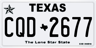 TX license plate CQD2677