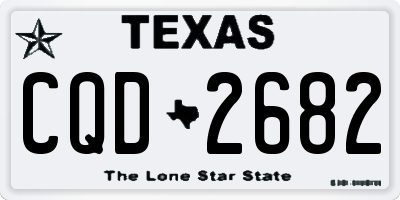TX license plate CQD2682