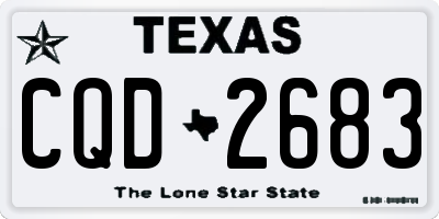 TX license plate CQD2683