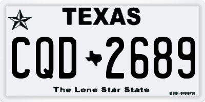 TX license plate CQD2689