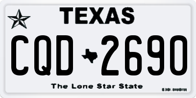 TX license plate CQD2690