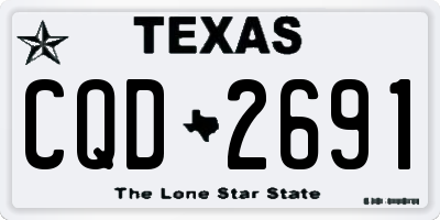 TX license plate CQD2691
